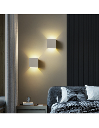 Applique Murale en Plâtre GS-5019 G9 Montage...