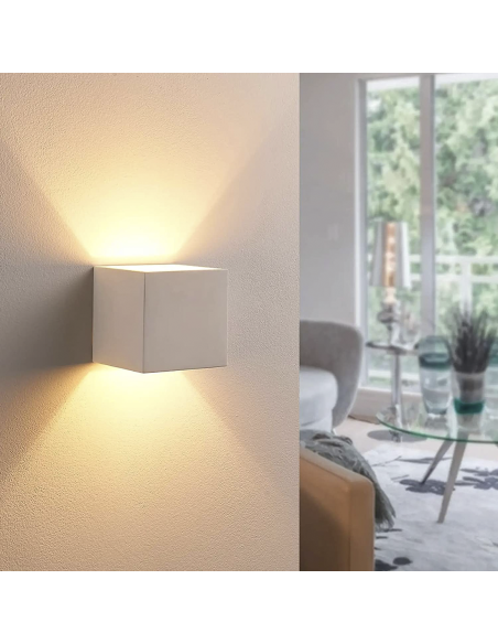 Applique Murale en Plâtre GS-5019 G9 Montage Mural Double Émission de Lumière