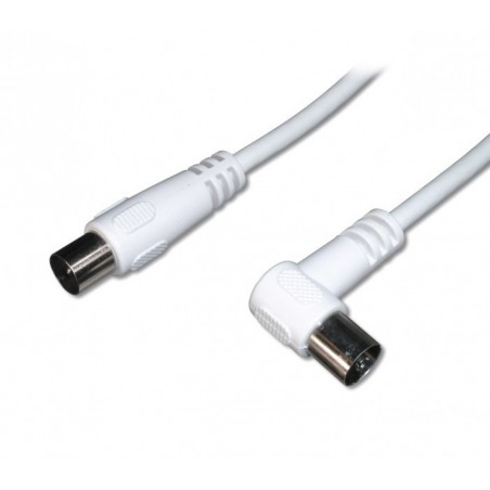 Câble coaxial - 30m - pour la connexion de l'antenne TV - (mâle et femelle) 