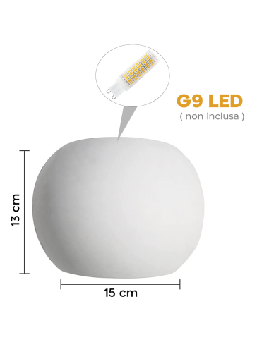 Applique en plâtre GS-5017 G9 Montage mural...