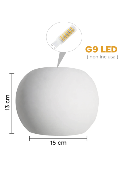 Applique en plâtre GS-5017 G9 Montage mural Double émission lumineuse