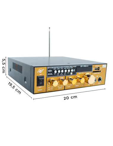 Karaoké Bluetooth Stéréo HiFi Amplificateur MP3...