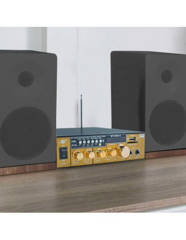 Karaoké Bluetooth Stéréo HiFi Amplificateur MP3...