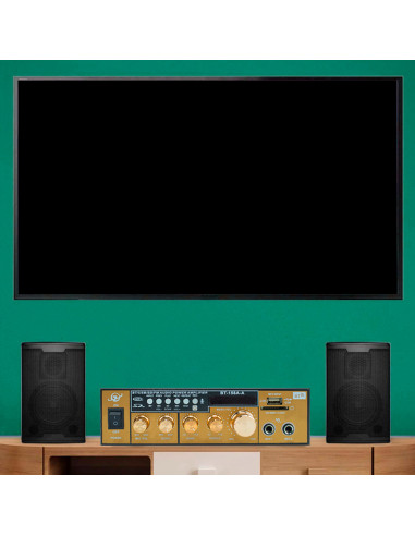 Karaoké Bluetooth Stéréo HiFi Amplificateur MP3...