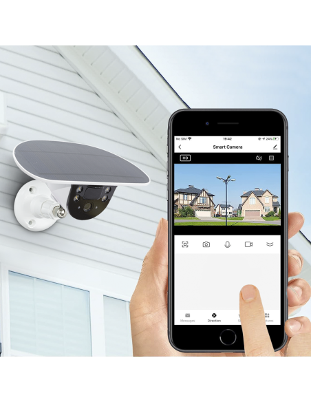 Caméra charge solaire contrôle d'APP Wi-Fi infrarouge sans fil extérieure