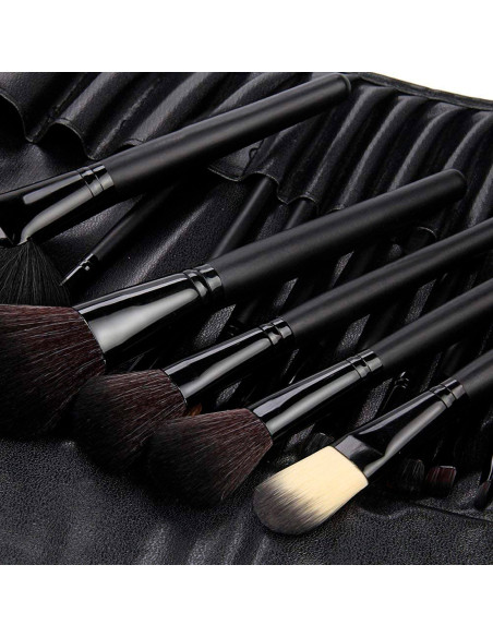 24 pinceaux de maquillage professionnels pour fond de teint et fard à paupières