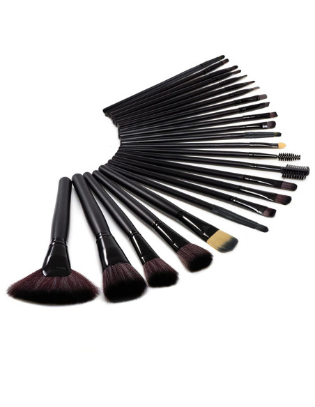 24 pinceaux de maquillage professionnels pour fond de teint et fard à paupières