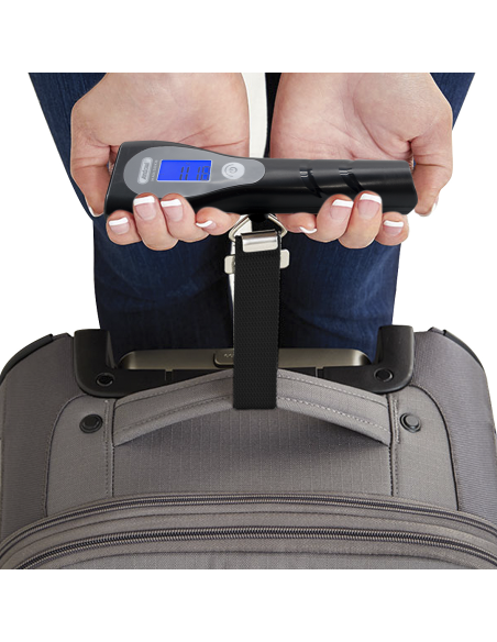 Pèse-bagage numérique portable avec lampe de poche mètre Max 50 kg