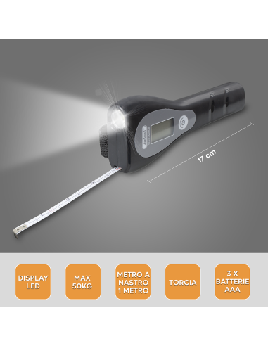 Pèse-bagage numérique portable avec lampe de...