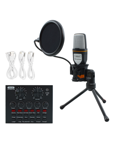 Kit microphone à condensateur pour PC avec...