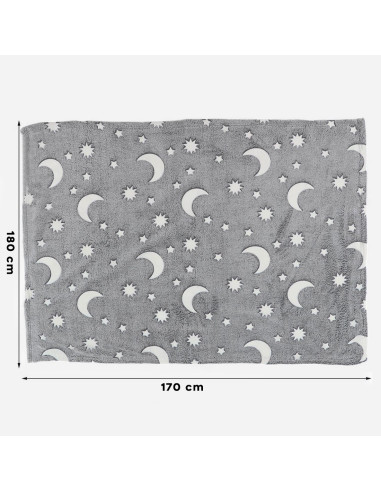 Couverture polaire magique enfant Etoiles...