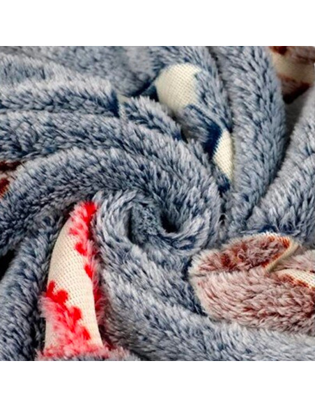 Couverture polaire magique enfant Basketball Gris Fluo 170x180