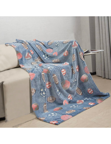 Couverture polaire magique enfant Basketball Gris Fluo 170x180