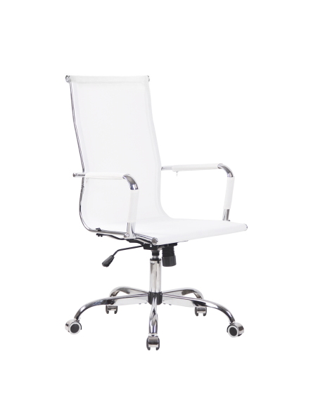 Chaise de bureau en maille à dossier haut RENZO avec accoudoirs