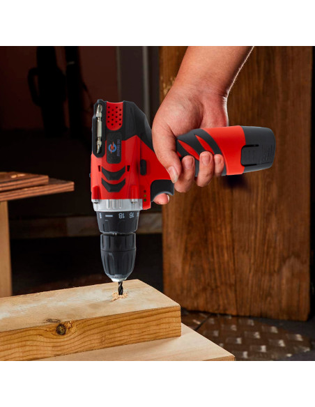 Perceuse-visseuse sans fil à double batterie 12 V avec étui et accessoires