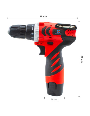 Perceuse-visseuse sans fil à double batterie 12...