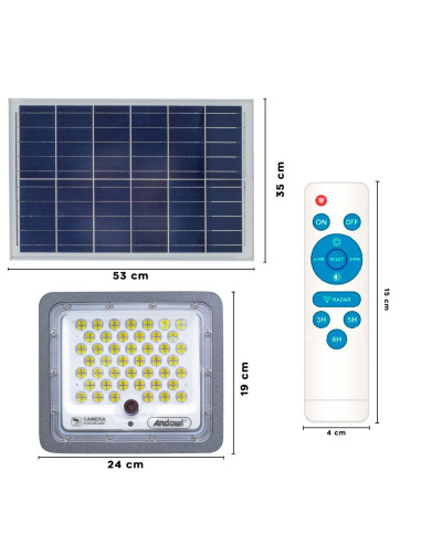 Phare LED 300W avec app Wi-Fi pour caméra...