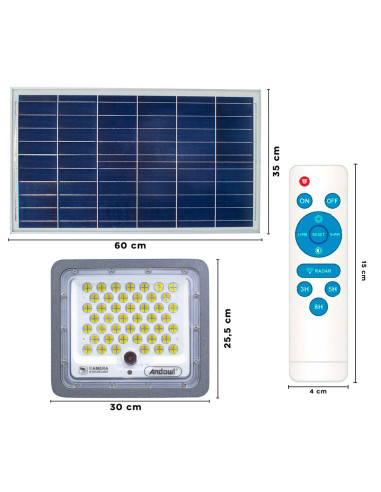 Phare LED 450W avec app Wi-Fi pour caméra...