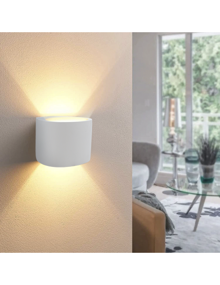 Applique murale en plâtre GS-5016 G9 Montage mural double émission lumineuse