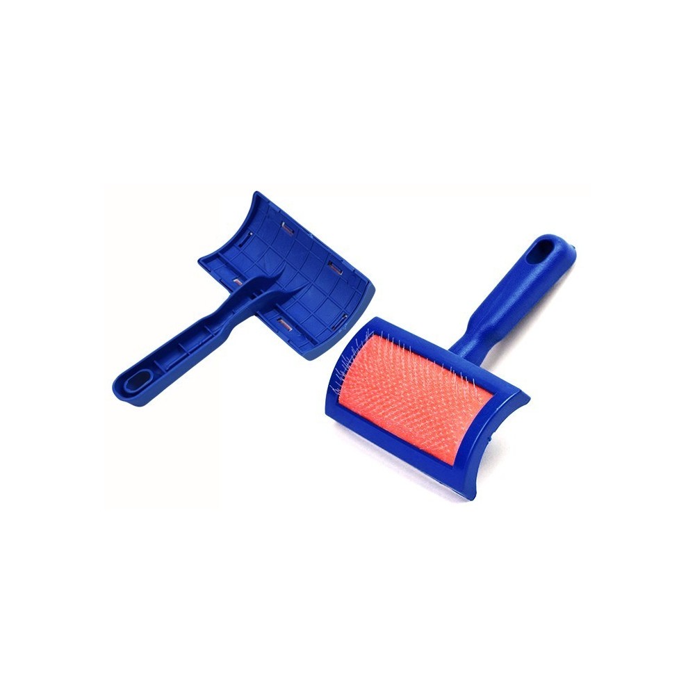 Brosse pour chiens et chats 8 x 14 cm avec des peignes et aiguilles de protection des poils 19418-04