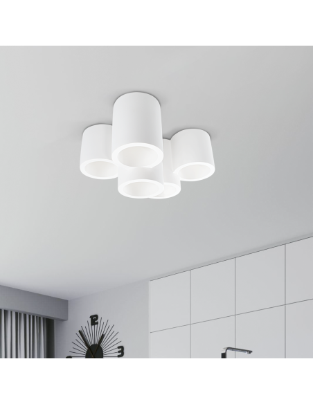 Applique murale en plâtre GS-5027 Plafonniers 5 cylindres GU10 à peindre