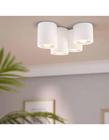 Applique murale en plâtre GS-5027 Plafonniers 5 cylindres GU10 à peindre