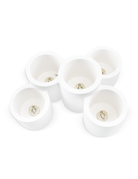 Applique murale en plâtre GS-5027 Plafonniers 5 cylindres GU10 à peindre