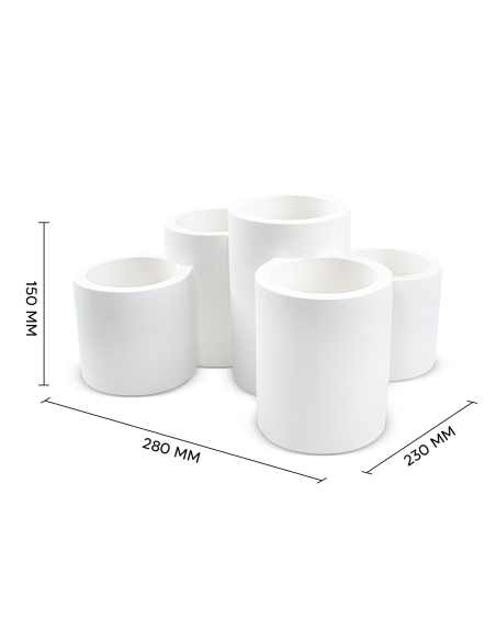 Applique murale en plâtre GS-5027 Plafonniers 5 cylindres GU10 à peindre