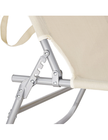 Lit en Textilene 281014 Dossier réglable BEIGE...