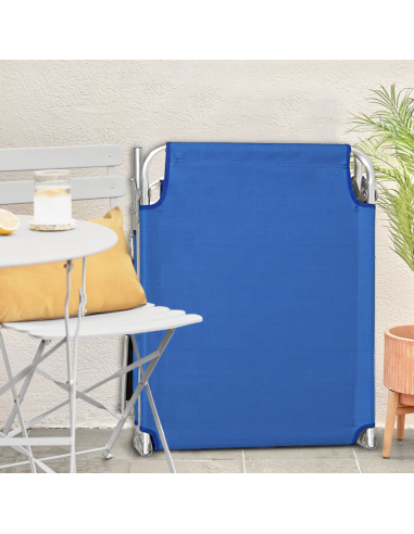 Lit en Textilene 2810142 Dossier réglable BLEU...