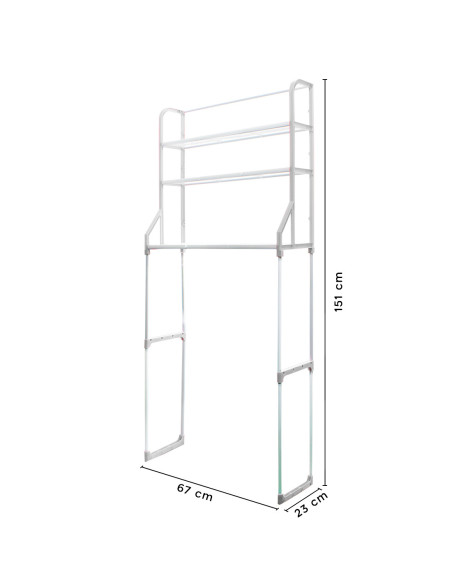 Étagère machine à laver organisateur étagères économiseur d'espace 67x23x151cm