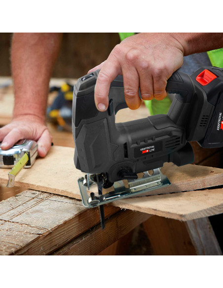 Scie à batterie au lithium rechargeable avec lumière LED et étui KRAFTROYAL