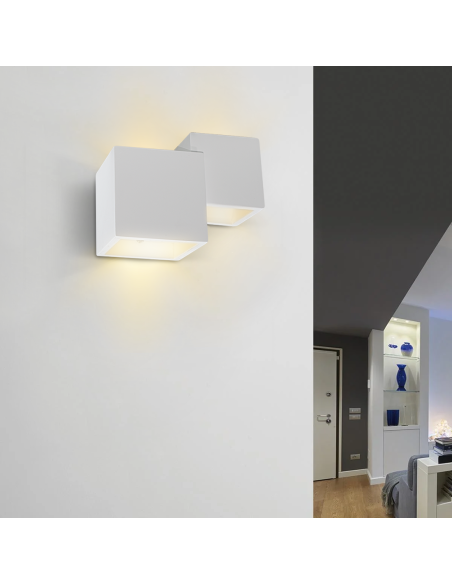 Applique murale en plâtre GS-5042 G9 support mural Double émission lumineuse