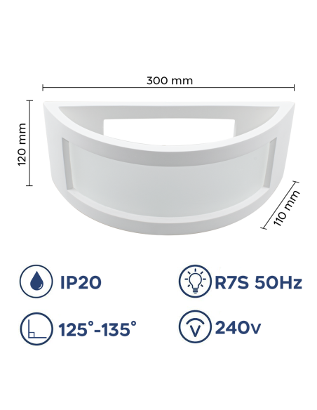 GS-5037 Applique Murale en Plâtre Double Emission R7S Attack Applique Murale LED