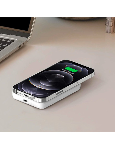 Power Bank magnétique sans fil 5000mAh 5V Chargeur portable pour smartphone