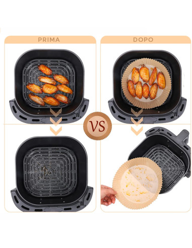 Air Fryer Papier Cuisson 300 pz Rondes 20cm...