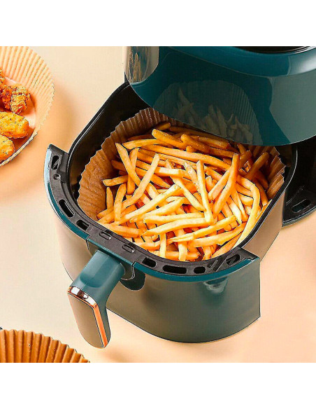 Air Fryer Papier Cuisson 500 pz Rondes 20cm Antiadhésives Et Enduites Silicone