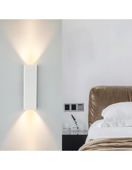 Applique murale en plâtre GS-5038 Montage mural GU10 Double émission lumineuse