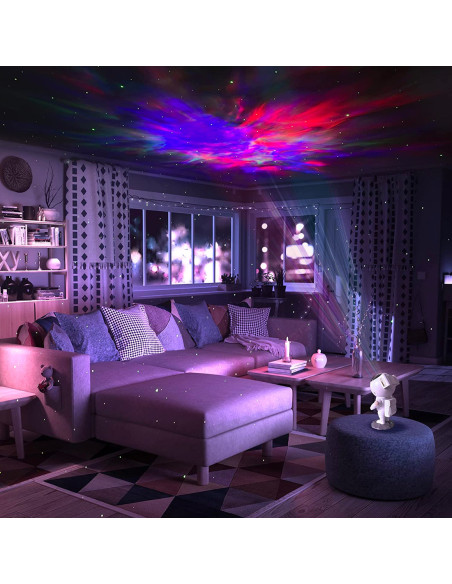 Projecteur LED astronaute étoiles et galaxies avec télécommande Enfants