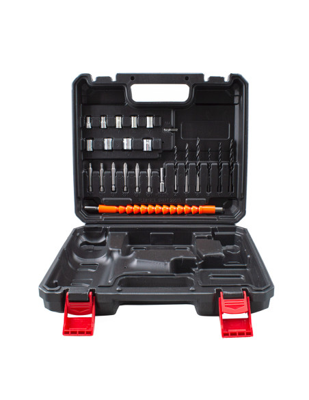 Perceuse sans fil à double batterie 21V Accessoires Vitesse 0-400rpm