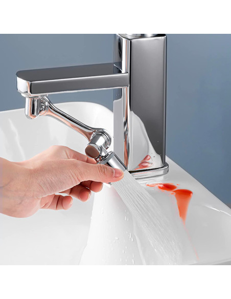 Rallonge de robinet anti-éclaboussures pivotante à 1080° pour filtre d'aérateur