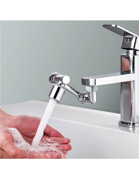 Rallonge de robinet anti-éclaboussures pivotante à 1080° pour filtre d'aérateur