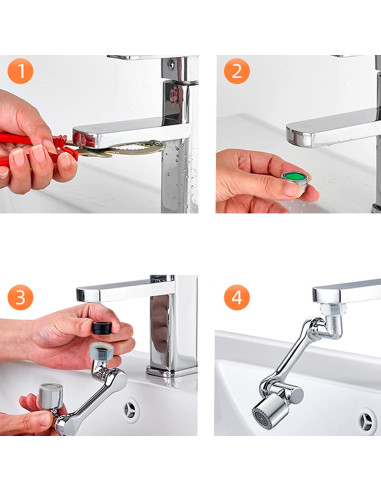 Rallonge de robinet anti-éclaboussures...