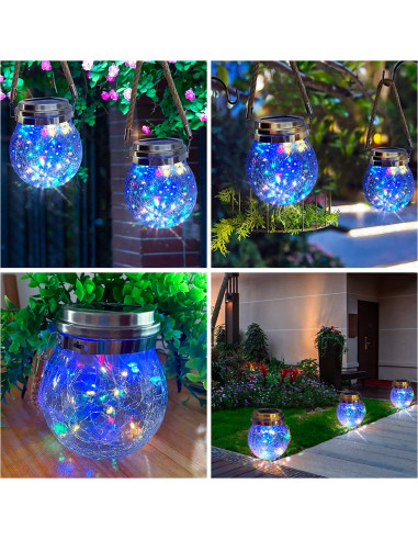 Lanterne d'extérieur à charge solaire 2 pcs....