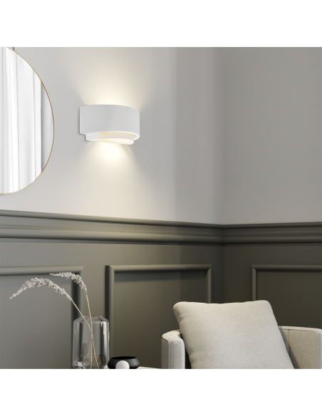 Applique murale en plâtre GS-5040 Applique murale LED double émission G9 Attack