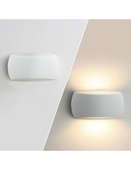 Applique murale en plâtre GS-5021 Montage mural E27 Double émission lumineuse