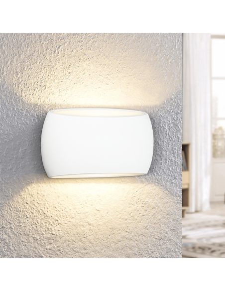 Applique murale en plâtre GS-5021 Montage mural E27 Double émission lumineuse