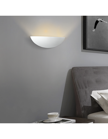 Applique murale LED en plâtre GS-5036 Design mural à peindre E27 Attack