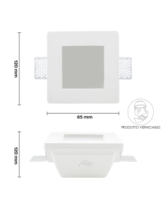 Douille en plâtre rétractable GS-5003 Square White... 2