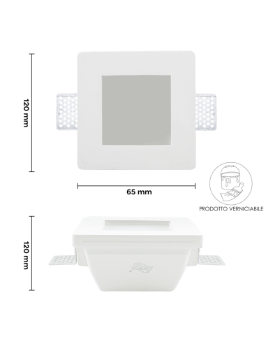 Douille en plâtre rétractable GS-5003 Square...